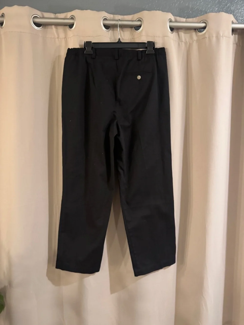 White Stag Black Straight-Leg Dress Pants